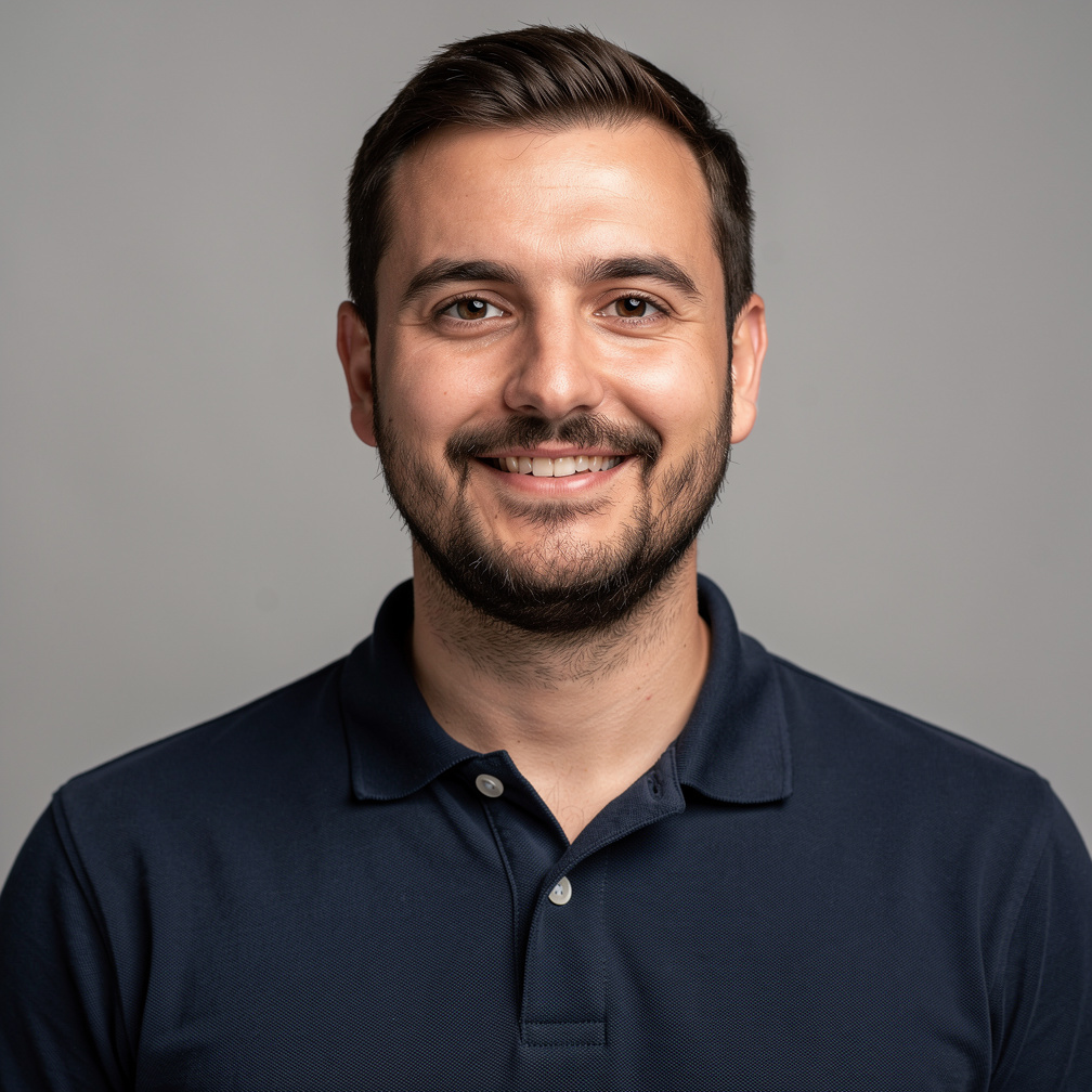 Studio portrait of a Croatian man health program coordinator
